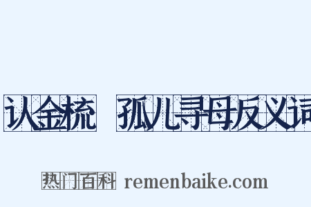 认金梳·孤儿寻母反义词是什么意思的图片